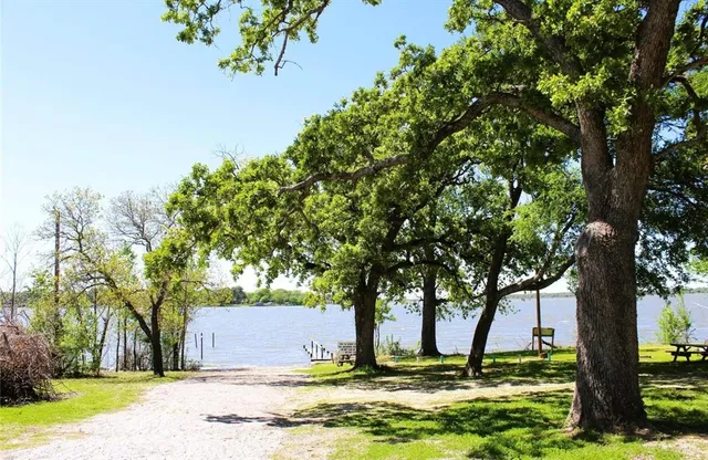 a view of swimming pool with a garden