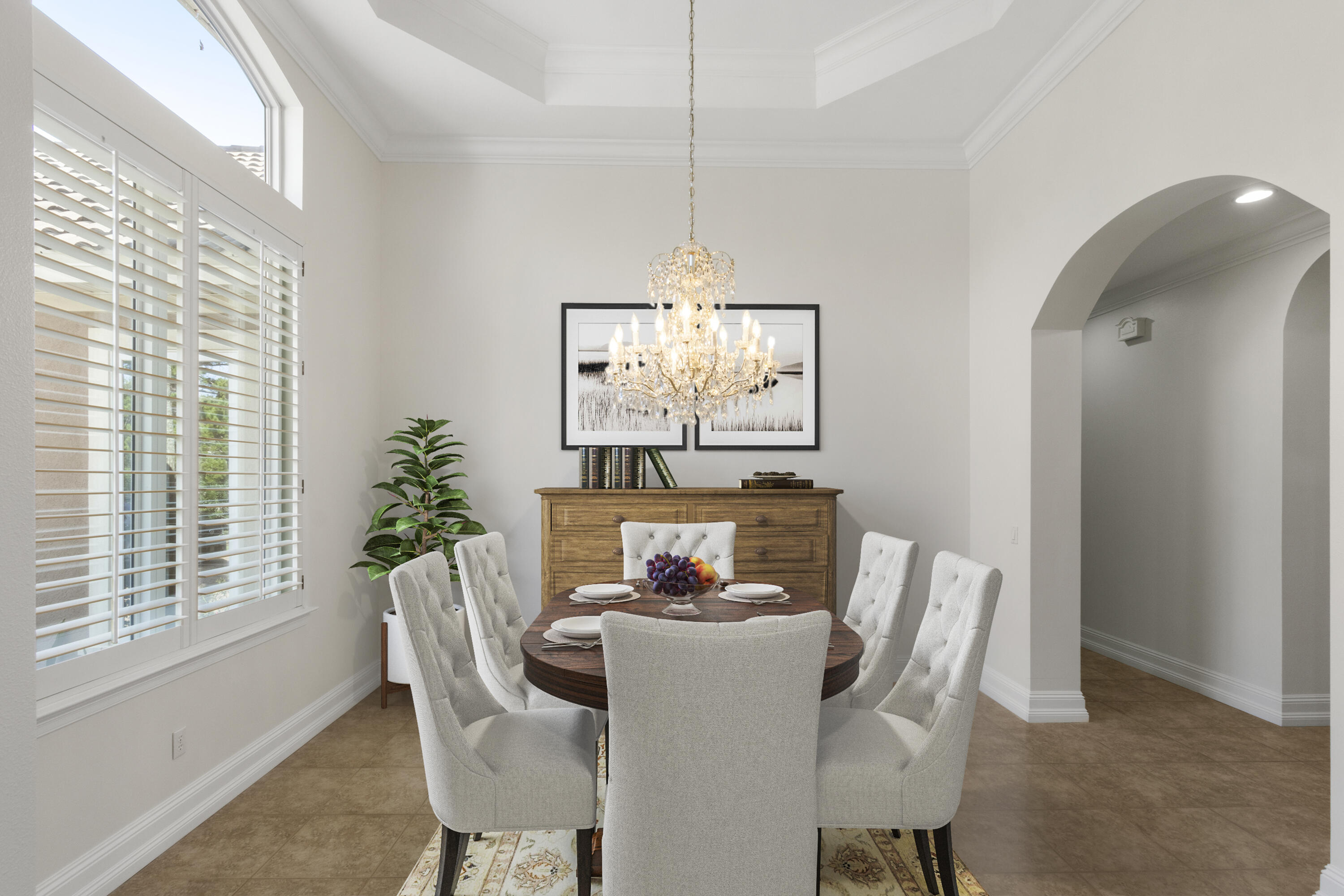4304 Stonebridge Road Destin, FL 32541 - Photo 15 of 72 a dining room with furniture a chandelier and window