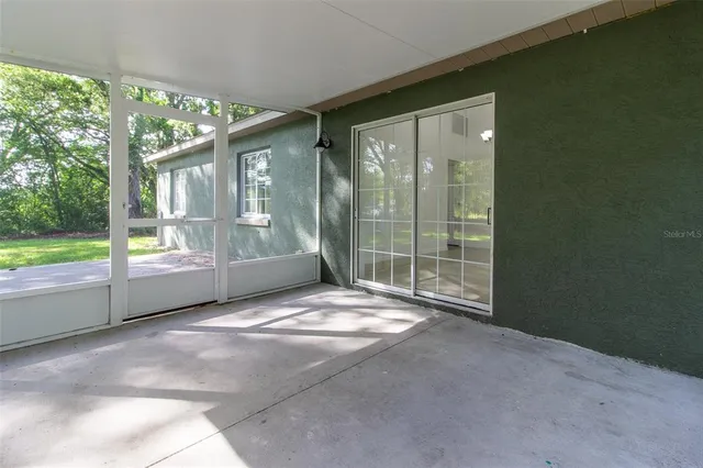 a view of a garden from a windows