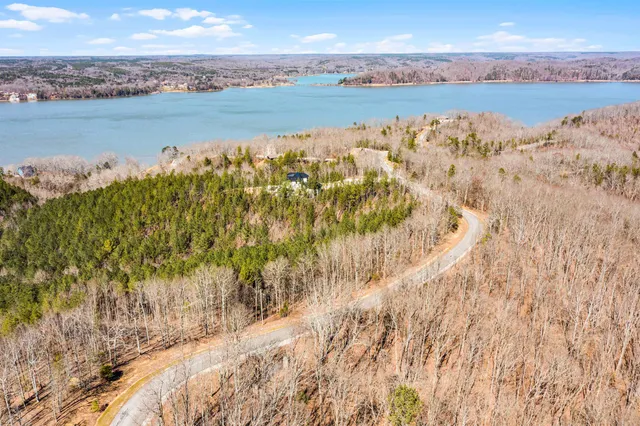 a view of lake and mountain