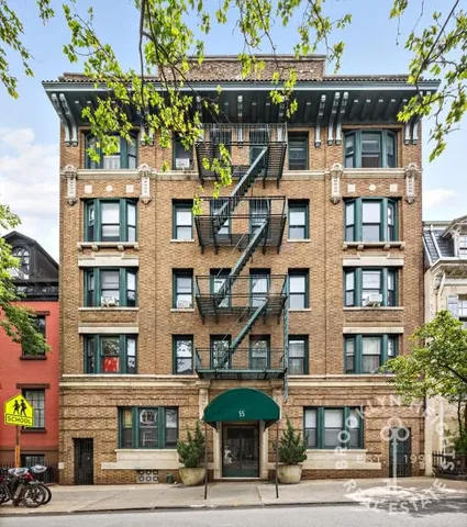 a front view of a building