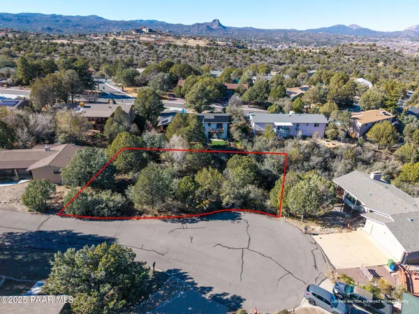 an aerial view of multiple house