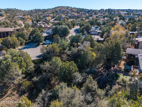 an aerial view of multiple house