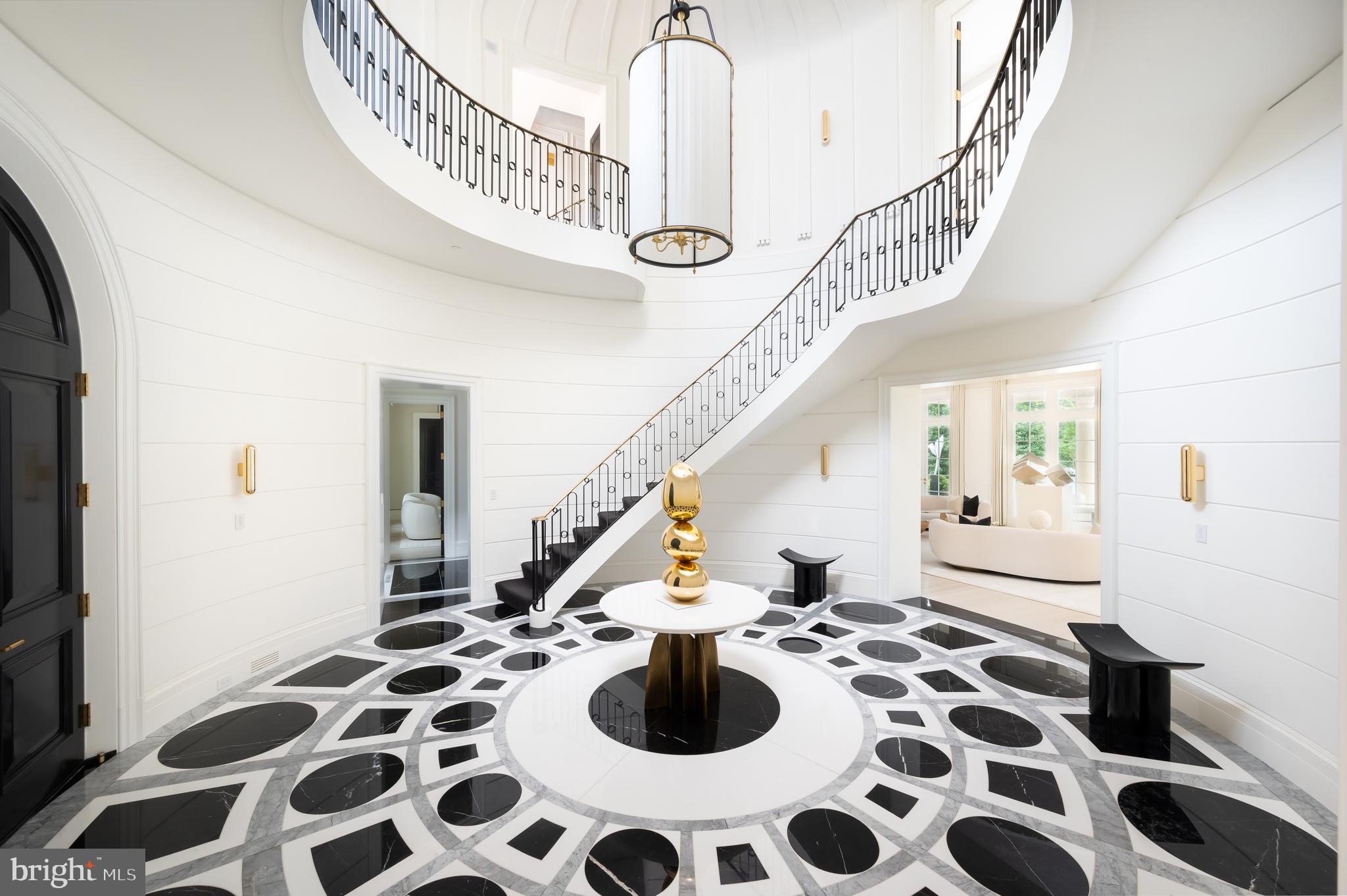 2400 Foxhall Road Northwest Washington, DC 20007 - Photo 6 of 50 Double-Height Rotunda with Curved Floating Stair
