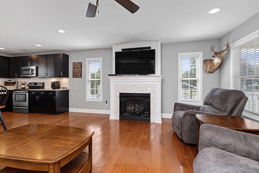 15 Rolla Mill Road Verona, VA 24482 - Photo 8 of 73 a living room with furniture fireplace and flat screen tv