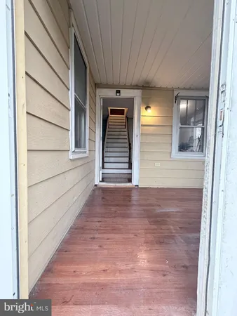 a view of front door of house