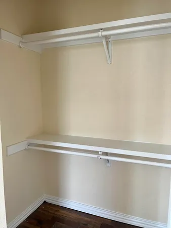 a close up view of racks on the wall