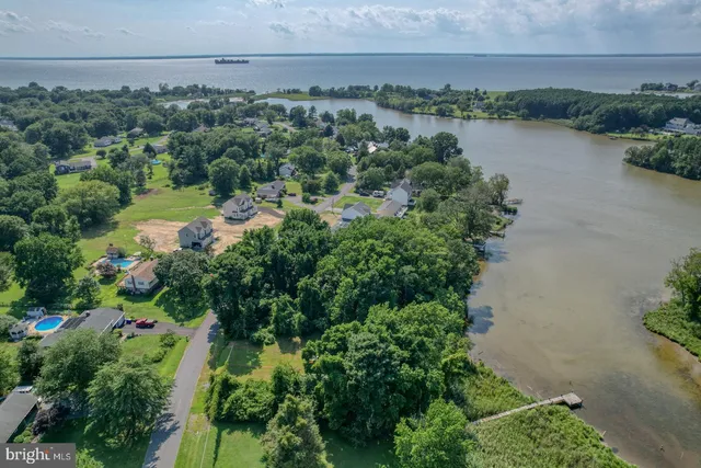 an aerial view of a houses with outdoor space and lake view