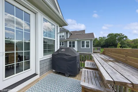 a view of a house with a large window