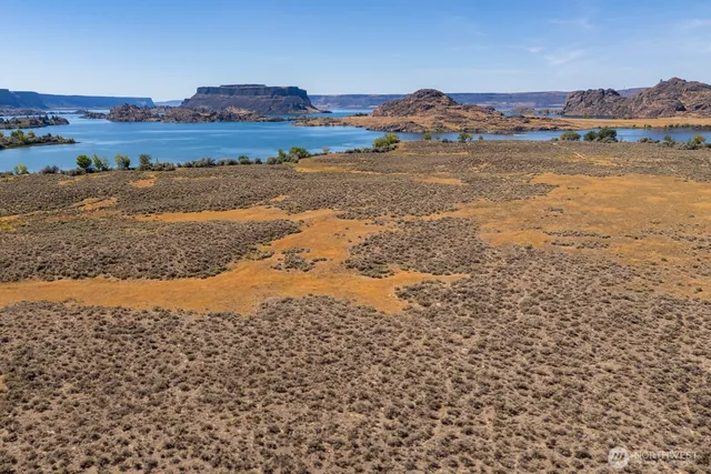 a view of an ocean and beach
