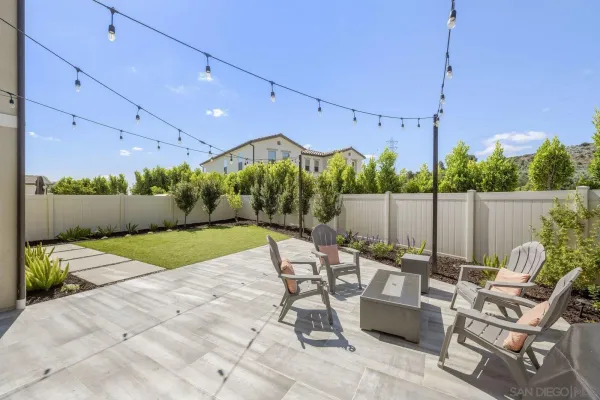 an aerial view of residential house with outdoor space