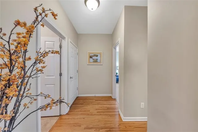 a view of a hallway with interior of the house