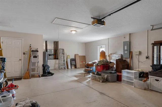 a view of an empty room with glass door