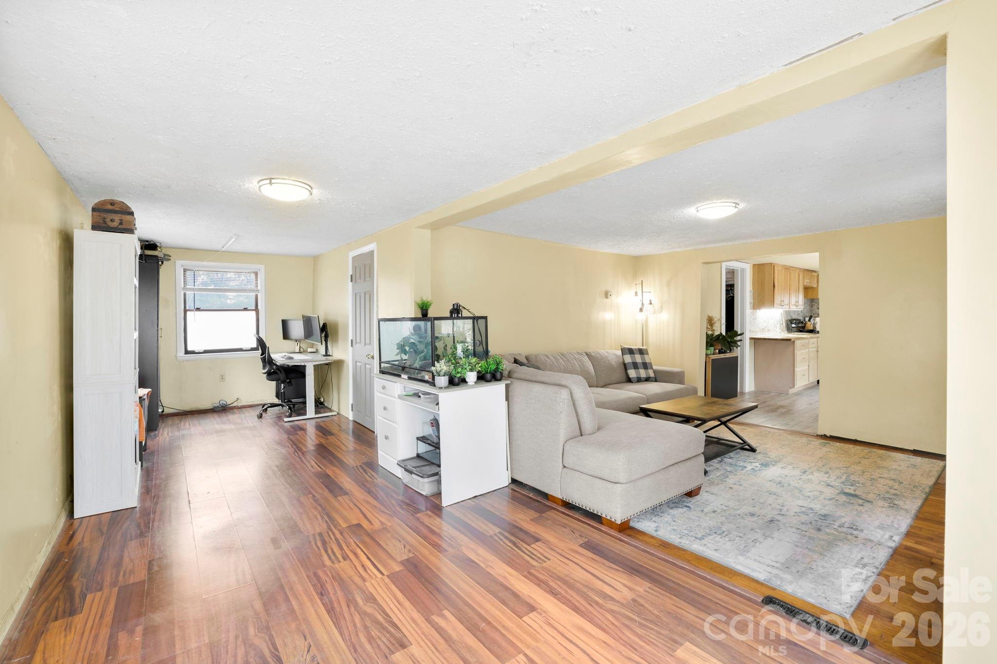 38 Pisgah View Road Asheville, NC 28806 - Photo 2 of 24 a living room with furniture and a wooden floor