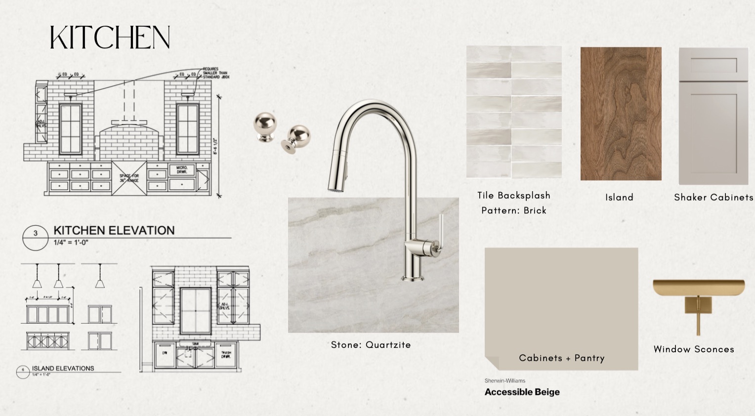 1309 Alguno Road, Unit 1 Austin, TX 78757 - Photo 16 of 33 Kitchen Design Specification. Presenting material and finish selections for the property's kitchen