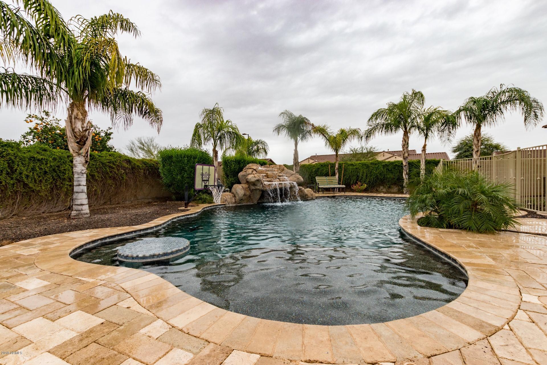 21992 East Rosa Road Queen Creek, AZ 85142 - Photo 44 of 49 Pool with Water Feature
