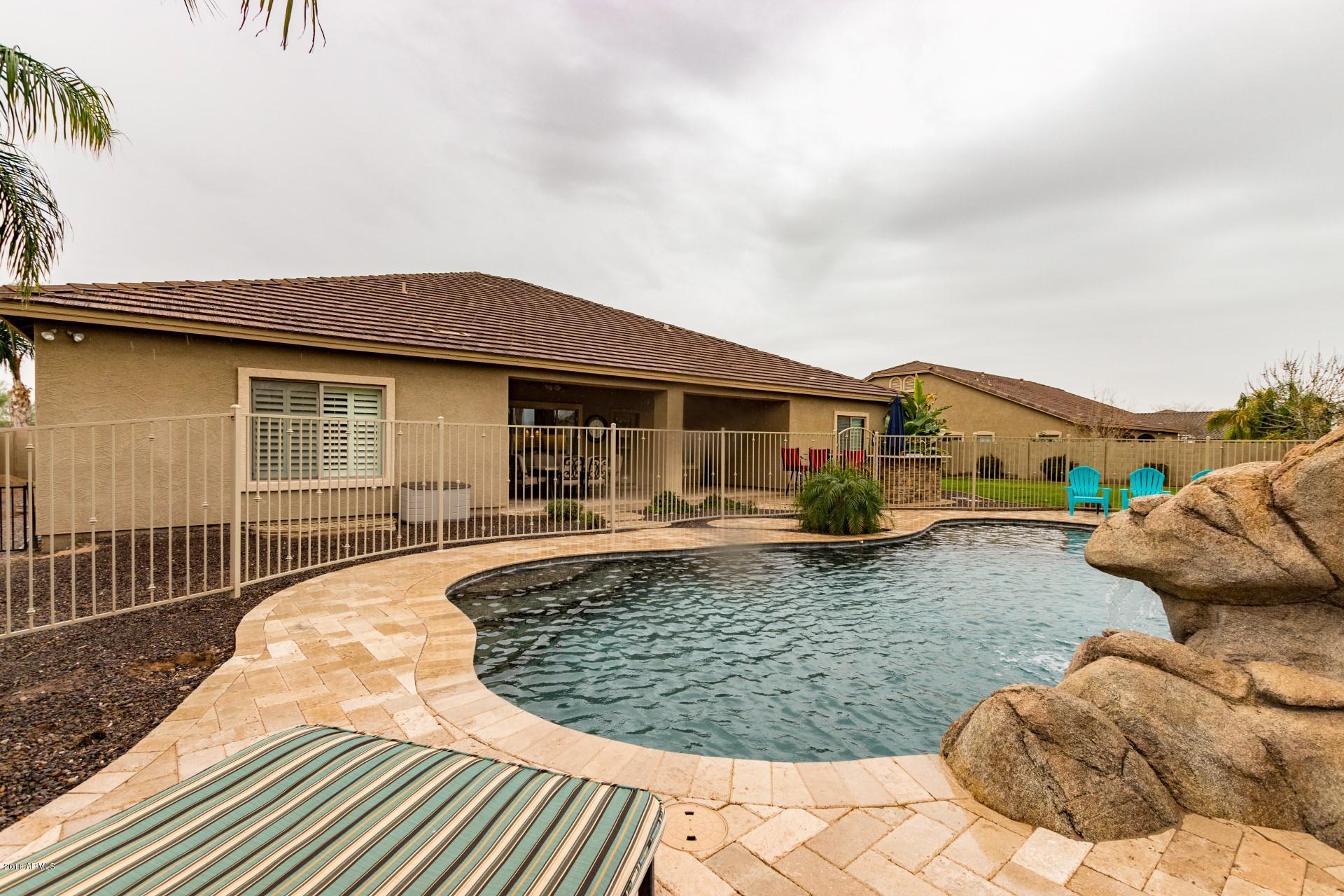 21992 East Rosa Road Queen Creek, AZ 85142 - Photo 45 of 49 Pool with Water Feature