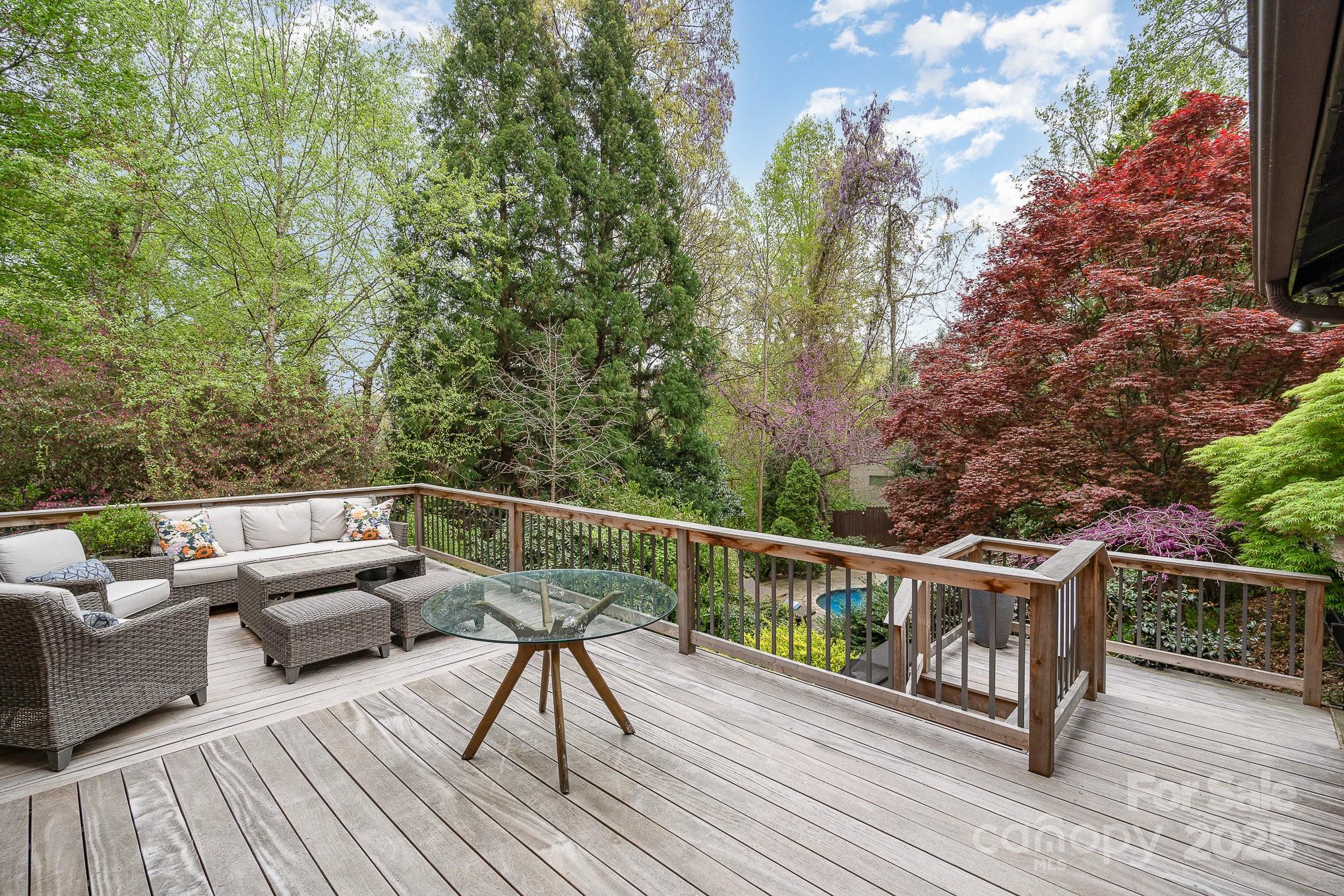 2120 Malvern Road Charlotte, NC 28207 - Photo 27 of 48 a balcony with wooden floor and furniture