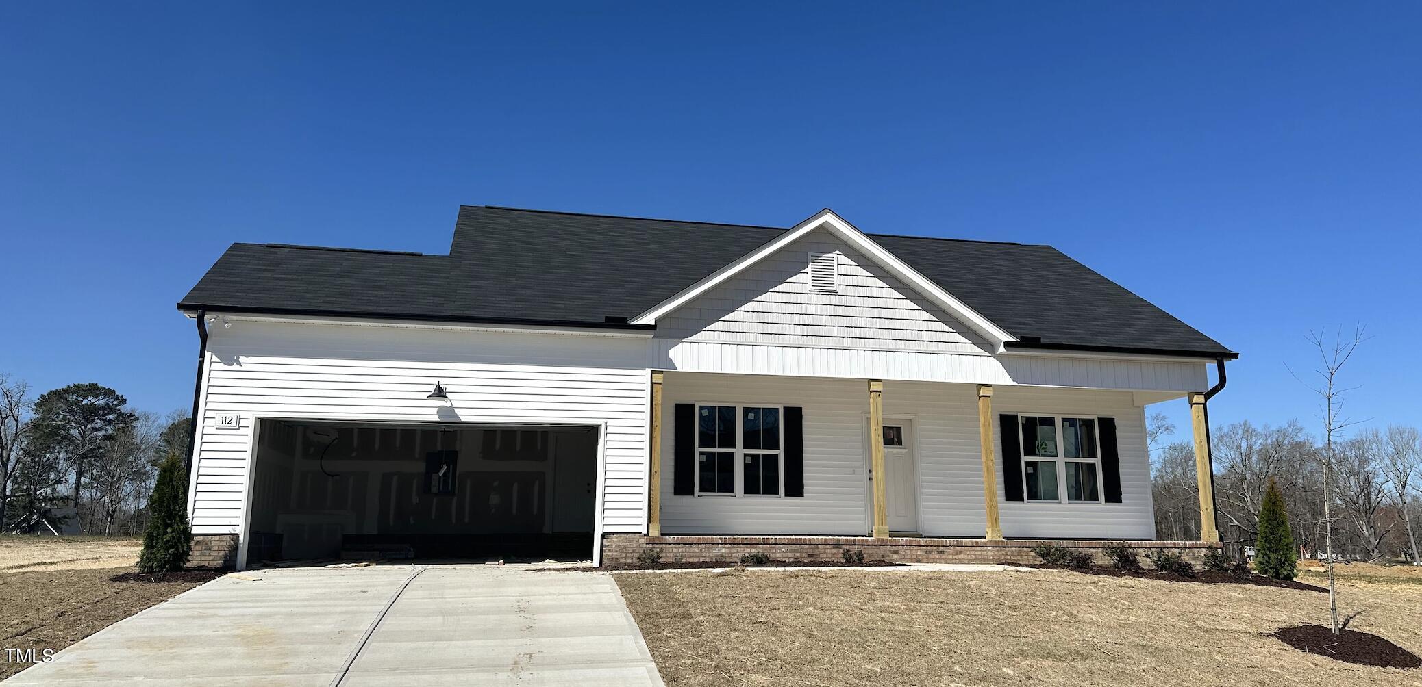 a front view of a house