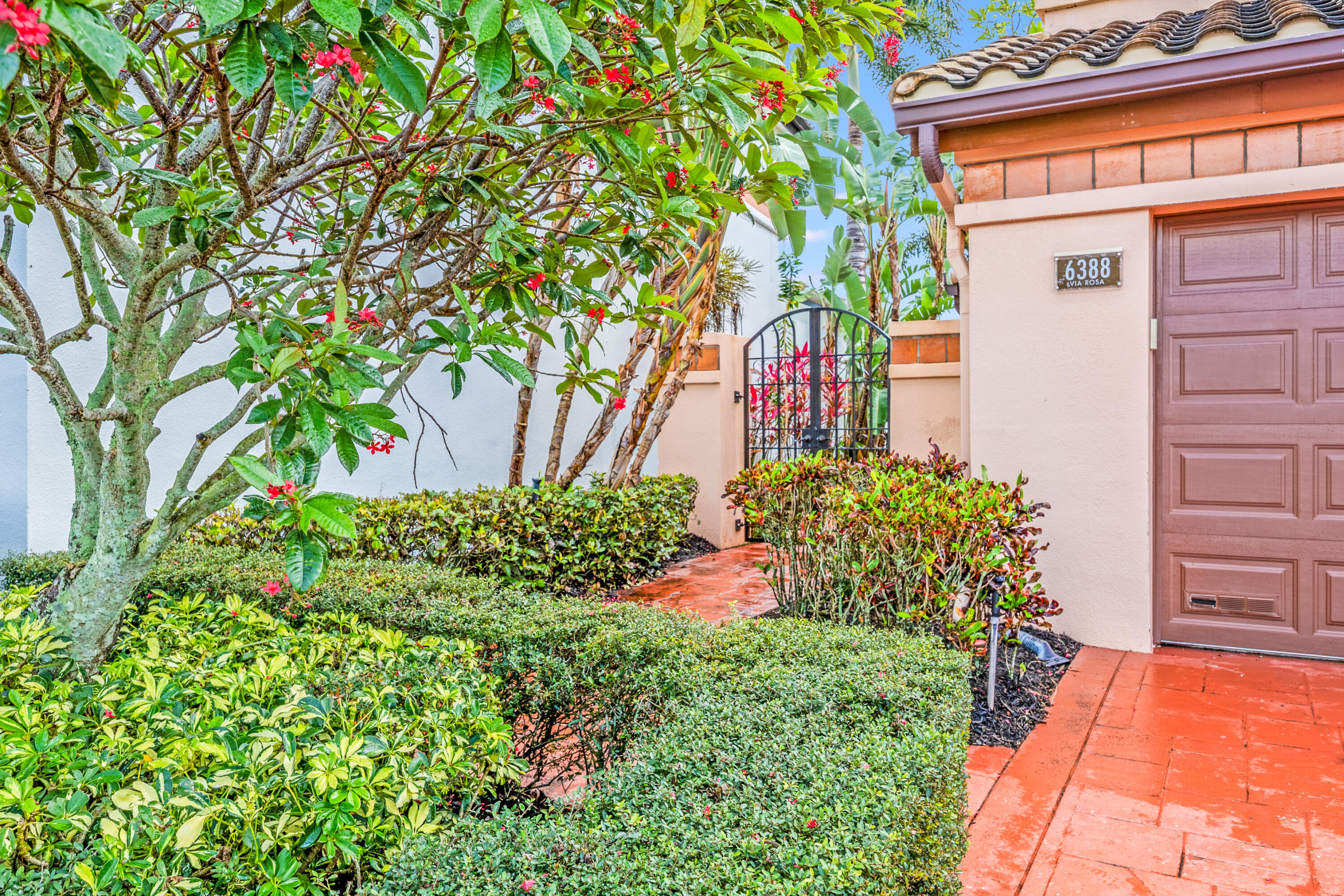 6388 Via Rosa Boca Raton, FL 33433 - Photo 16 of 49 a view of a backyard with potted plants