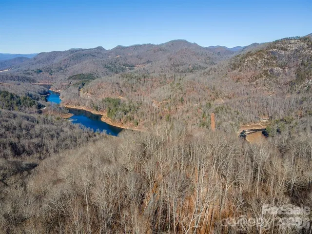 a view of a mountain with a trees in the background