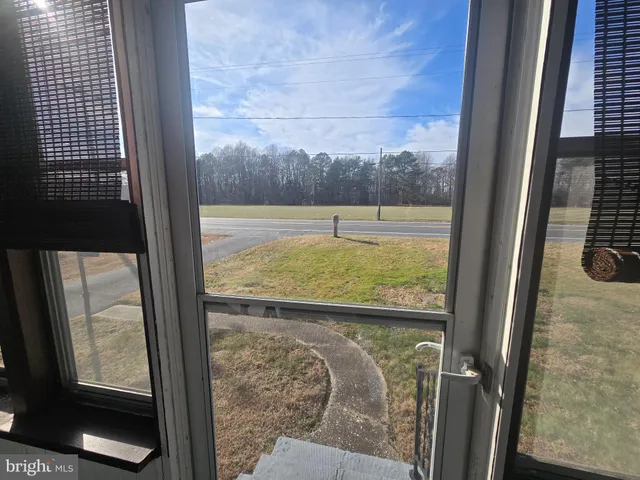 a view of a glass door