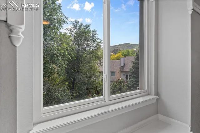 a view of a window in a room