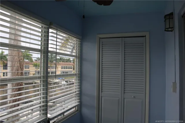 a view of a balcony and a window