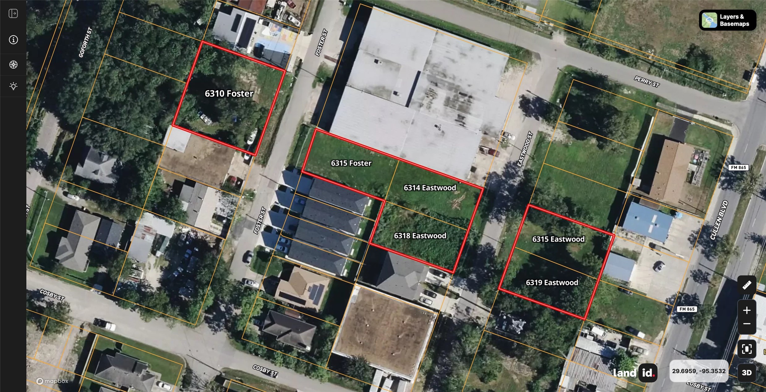 6315 Eastwood Street Houston, TX 77021 - Photo 1 of 5 an aerial view of a building with lots of trees