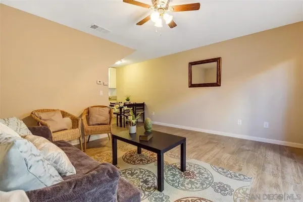 a view of a livingroom with furniture