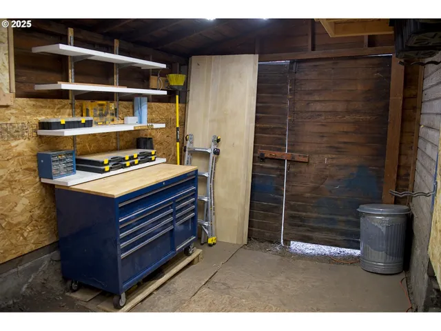 a room with storage and utility