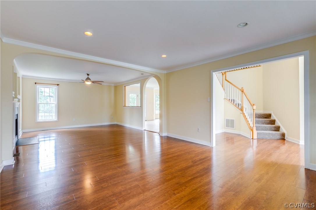 9601 Dunroming Road Chesterfield, VA 23832 - Photo 12 of 34 a view of an empty room with wooden floor and a window