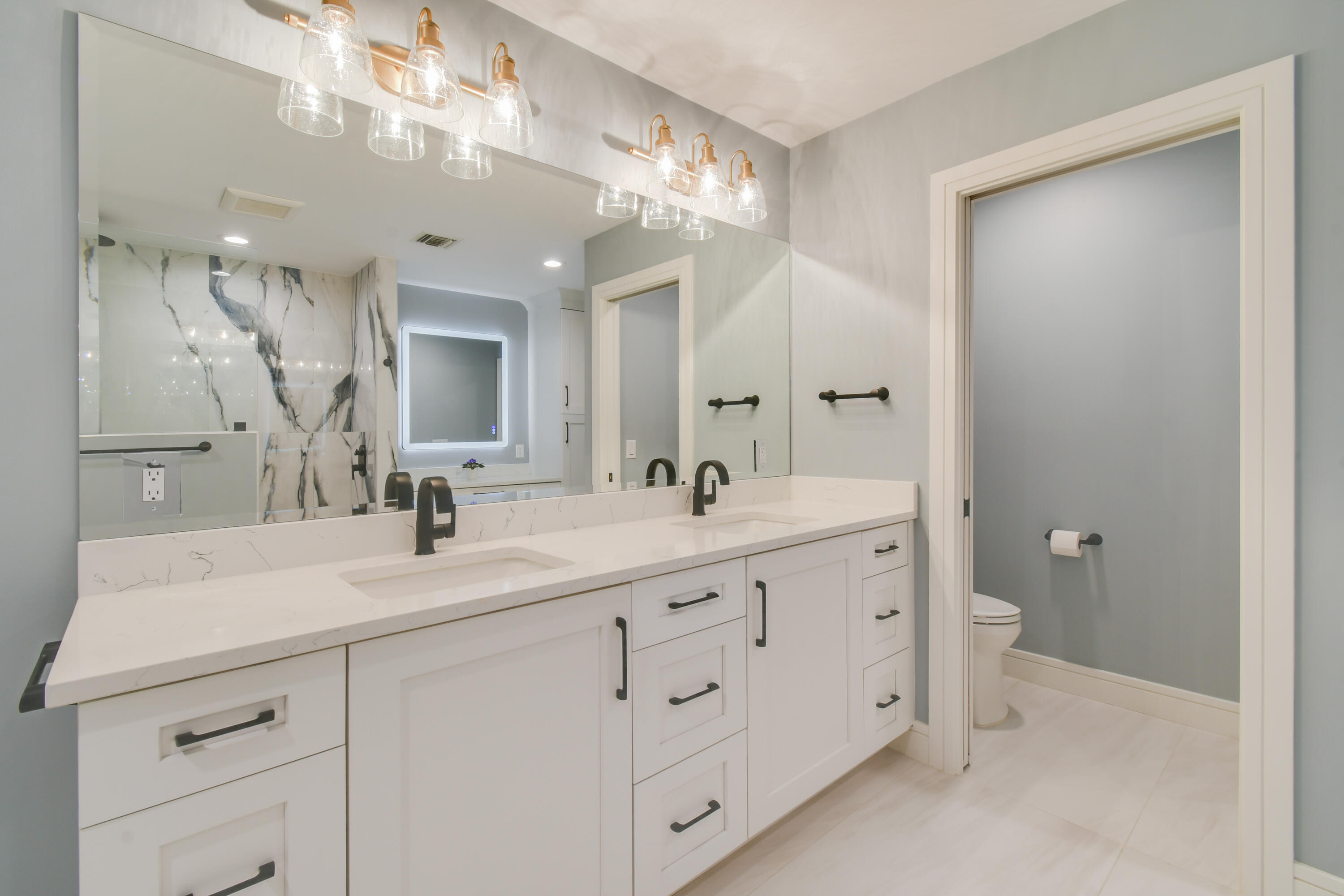 438 River Edge Road Jupiter, FL 33477 - Photo 38 of 80 Custom Dual Sink Vanity in Master