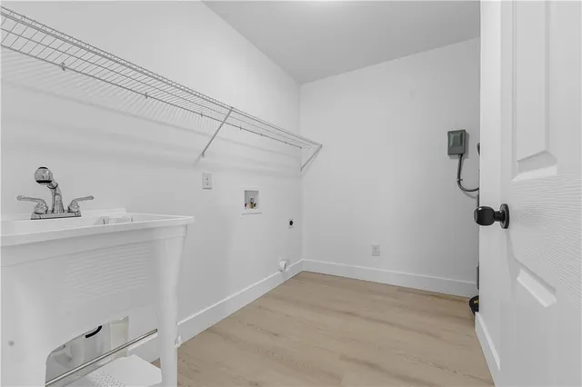 a view of a room with rack on the wall