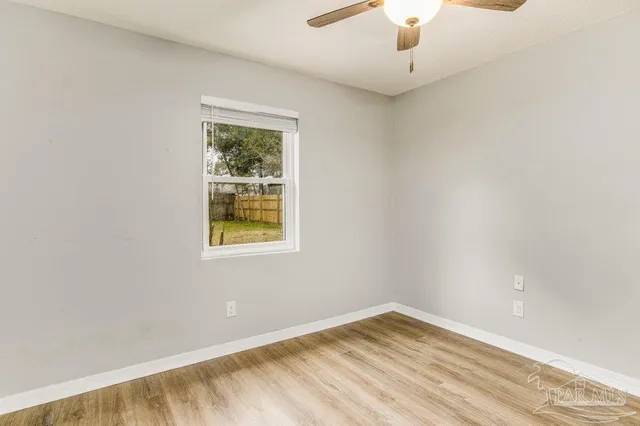 an empty room with a window