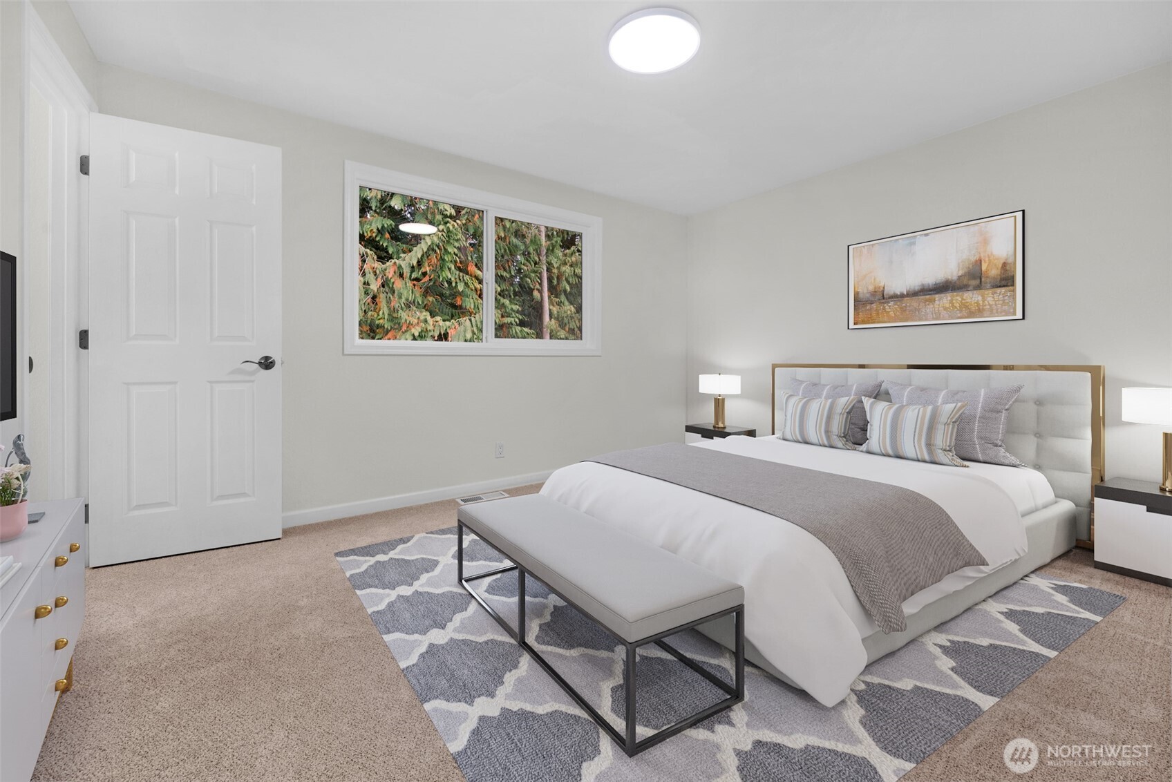 2400 177th Street Southeast Bothell, WA 98012 - Photo 12 of 29 a bedroom with a bed and painting on the wall