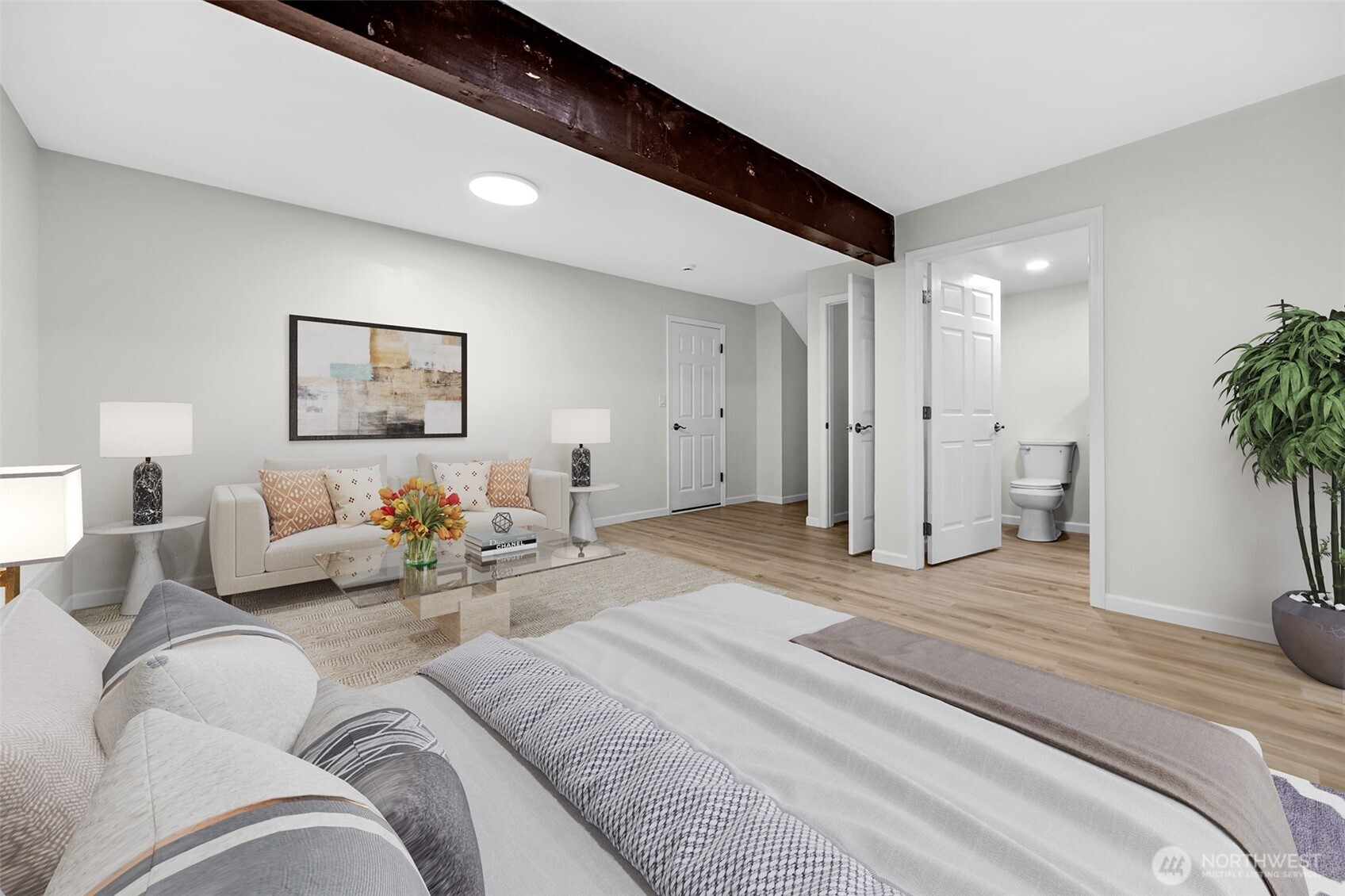 2400 177th Street Southeast Bothell, WA 98012 - Photo 17 of 29 a bedroom with furniture and a large window