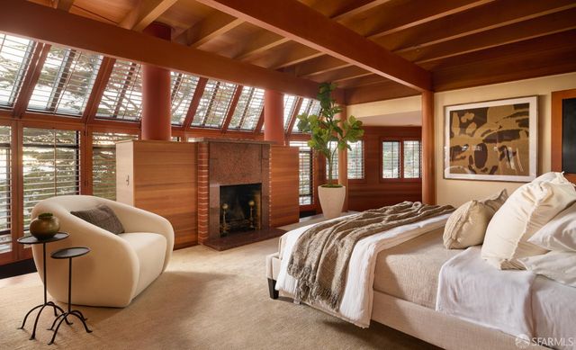 a living room with a couch and a table