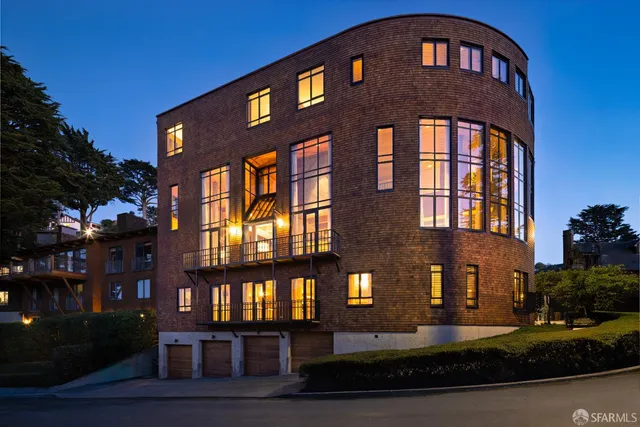 a front view of a building