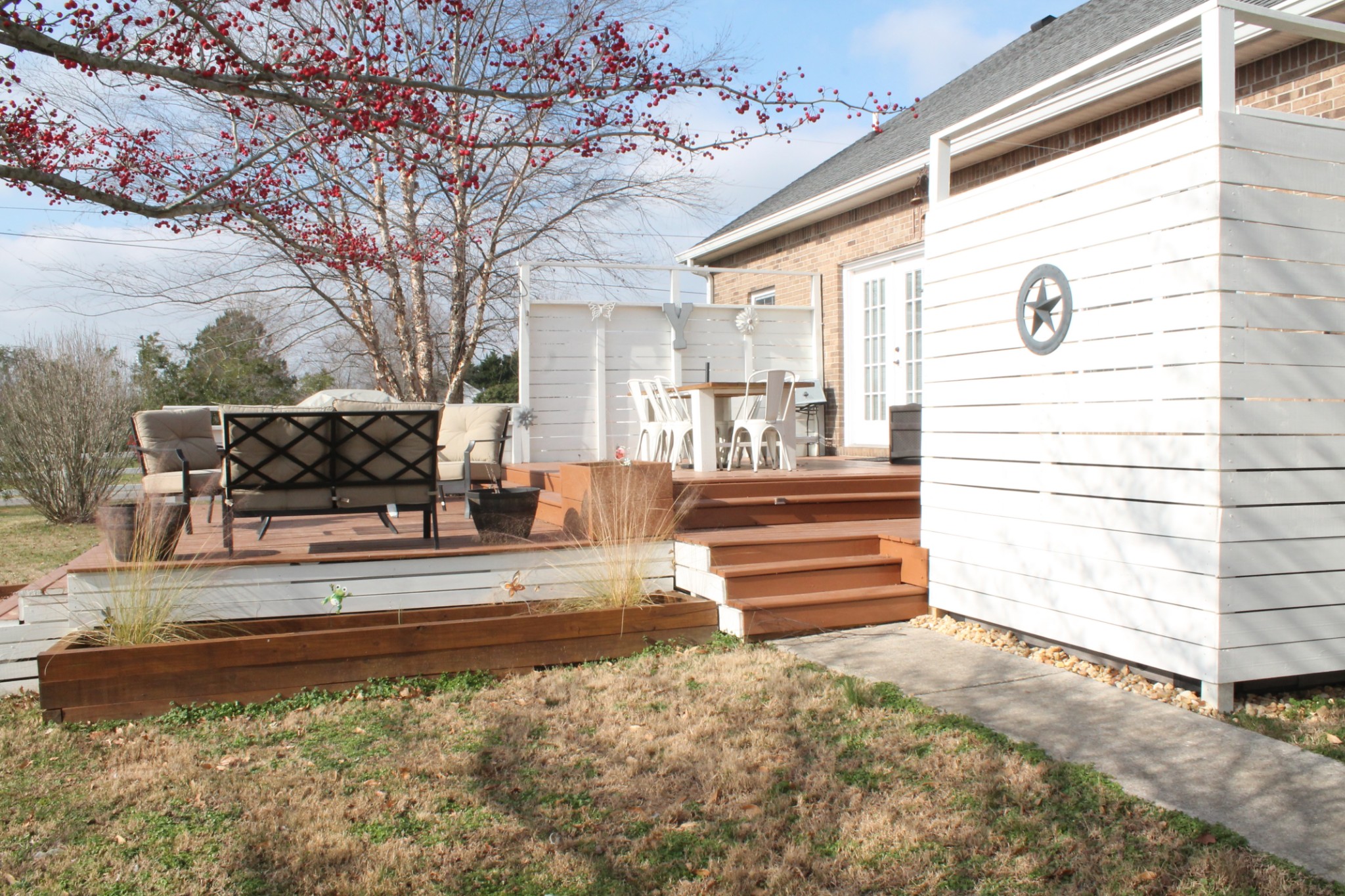3387 Kinneys Road Cedar Hill, TN 37032 - Photo 11 of 43 a view of a building with backyard and seating area