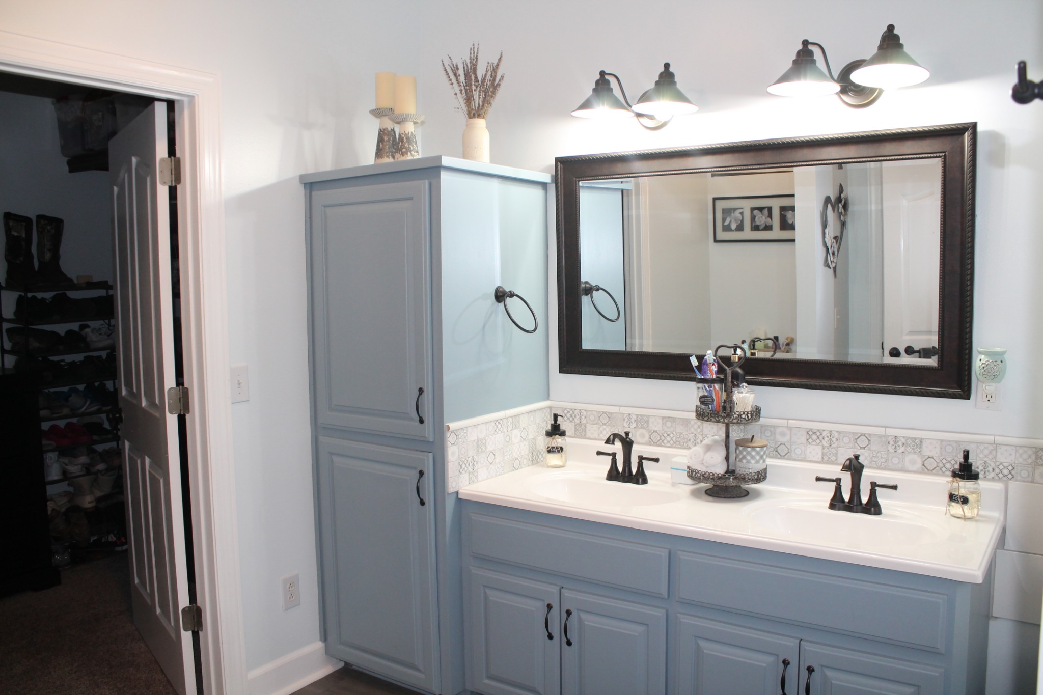3387 Kinneys Road Cedar Hill, TN 37032 - Photo 28 of 43 a bathroom with a sink and a mirror