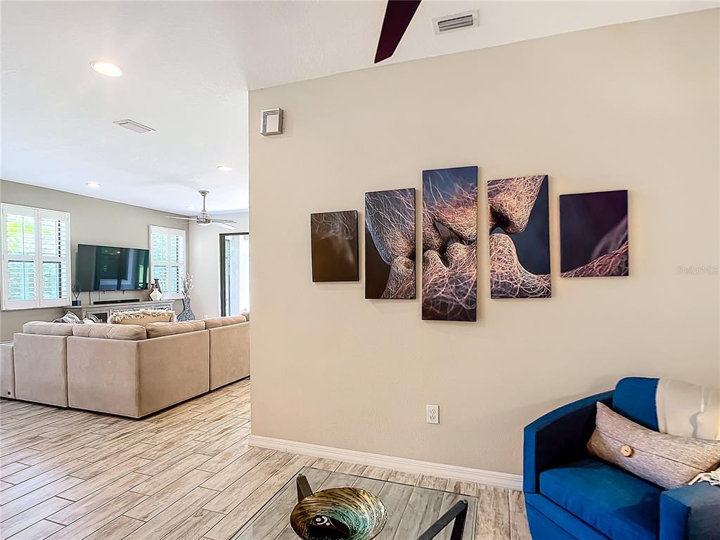 4744 Wandering Way Wesley Chapel, FL 33544 - Photo 9 of 39 a living room with furniture and flat screen tv