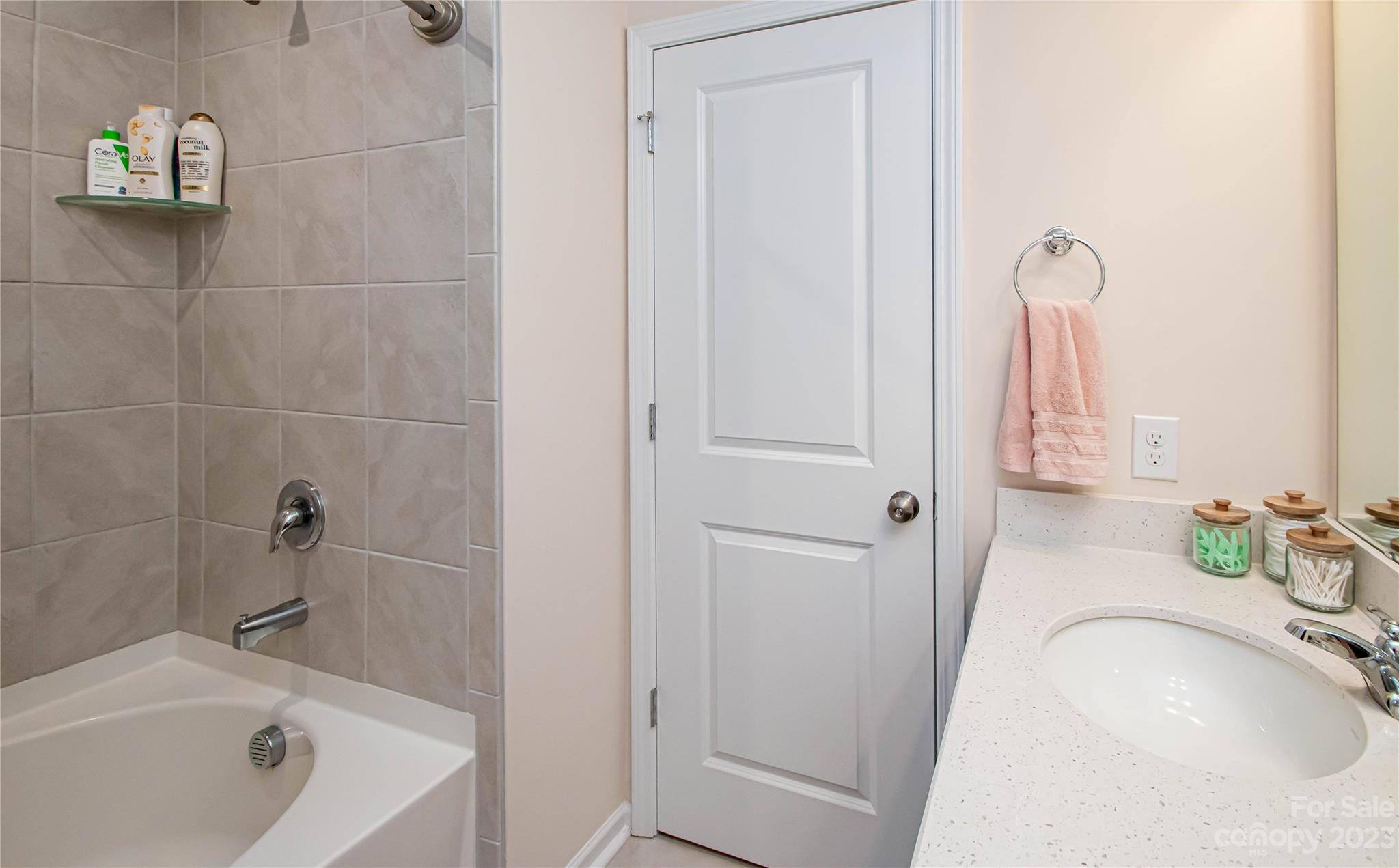 489 Hunters Dance Road Fort Mill, SC 29708 - Photo 24 of 36 a bathroom with a granite countertop sink a toilet and shower