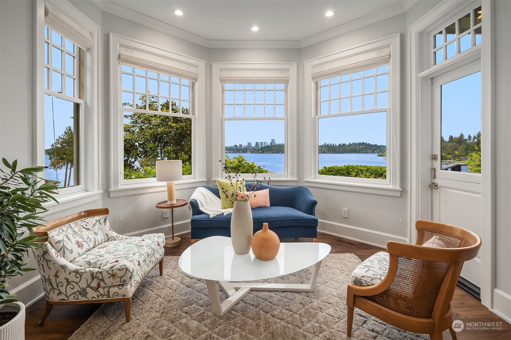 7270 North Mercer Way Mercer Island, WA 98040 - Photo 13 of 40 a living room with furniture and a large window