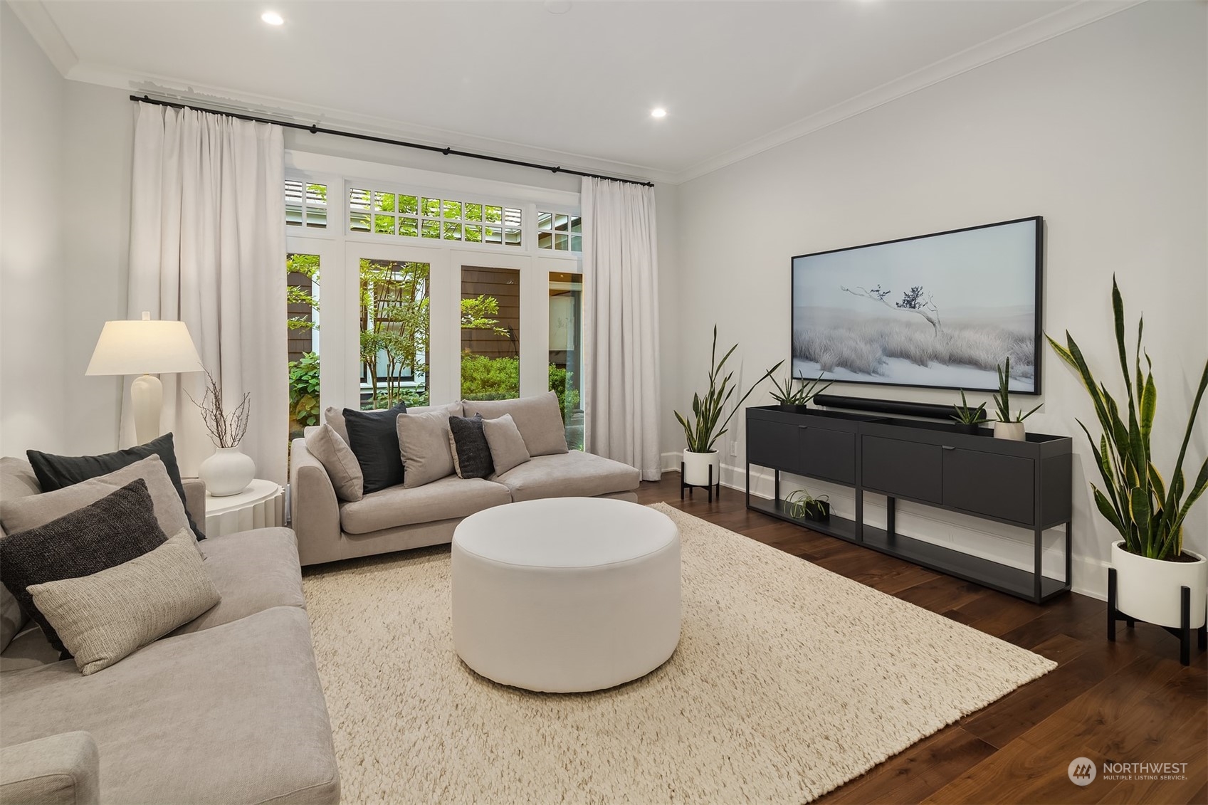 7270 North Mercer Way Mercer Island, WA 98040 - Photo 22 of 40 a living room with furniture and a large window