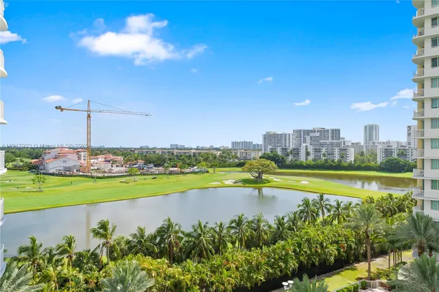 a view of a city with tall buildings