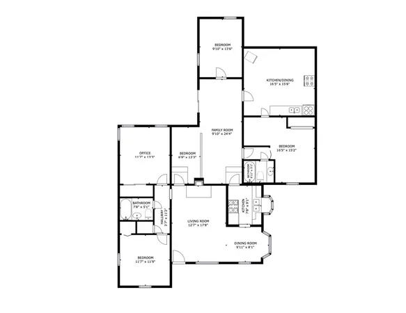 a picture of a floor plan