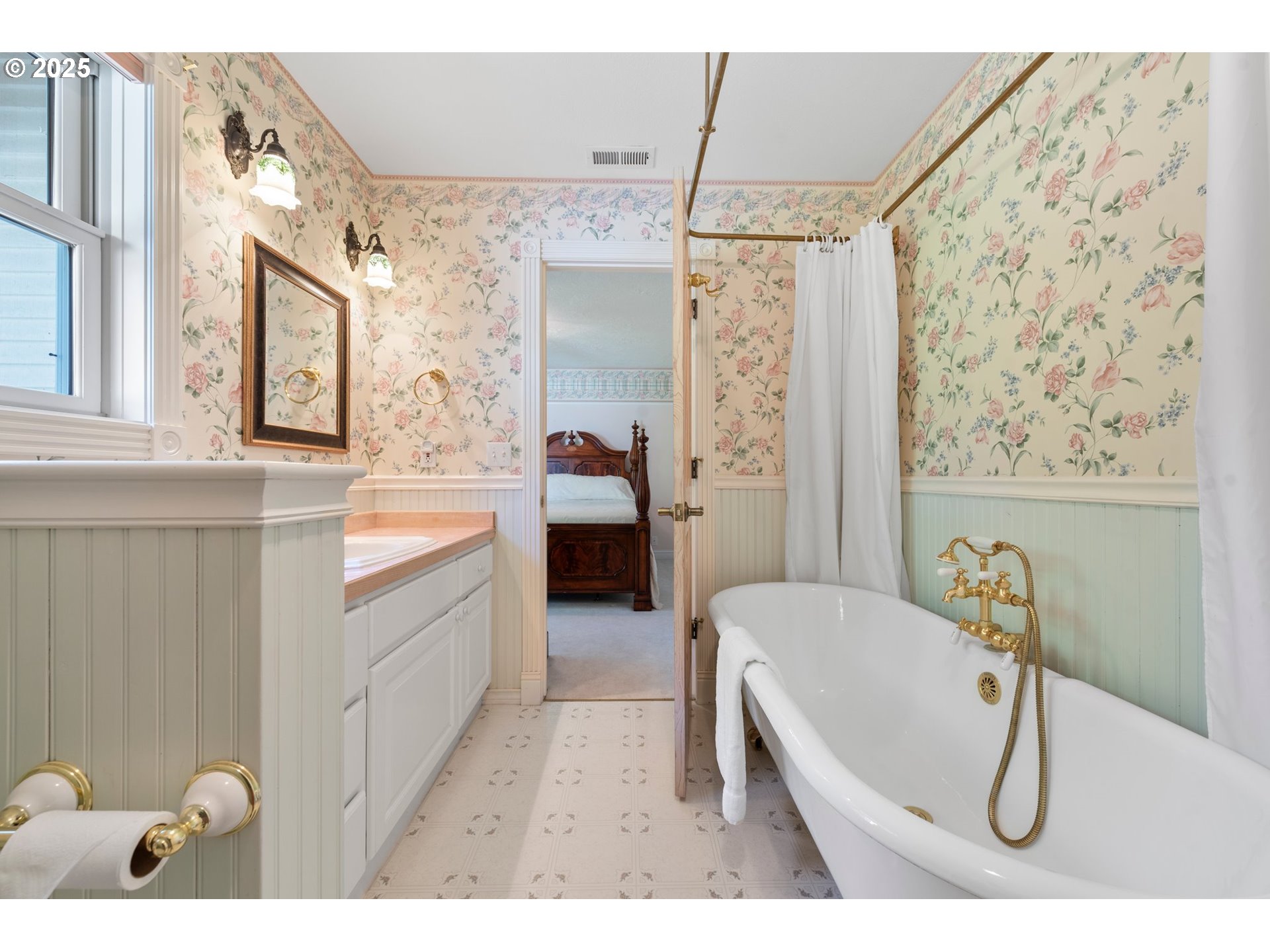 48212 Clear Creek Road Halfway, OR 97834 - Photo 25 of 47 a bathroom with a tub sink a mirror and a shower