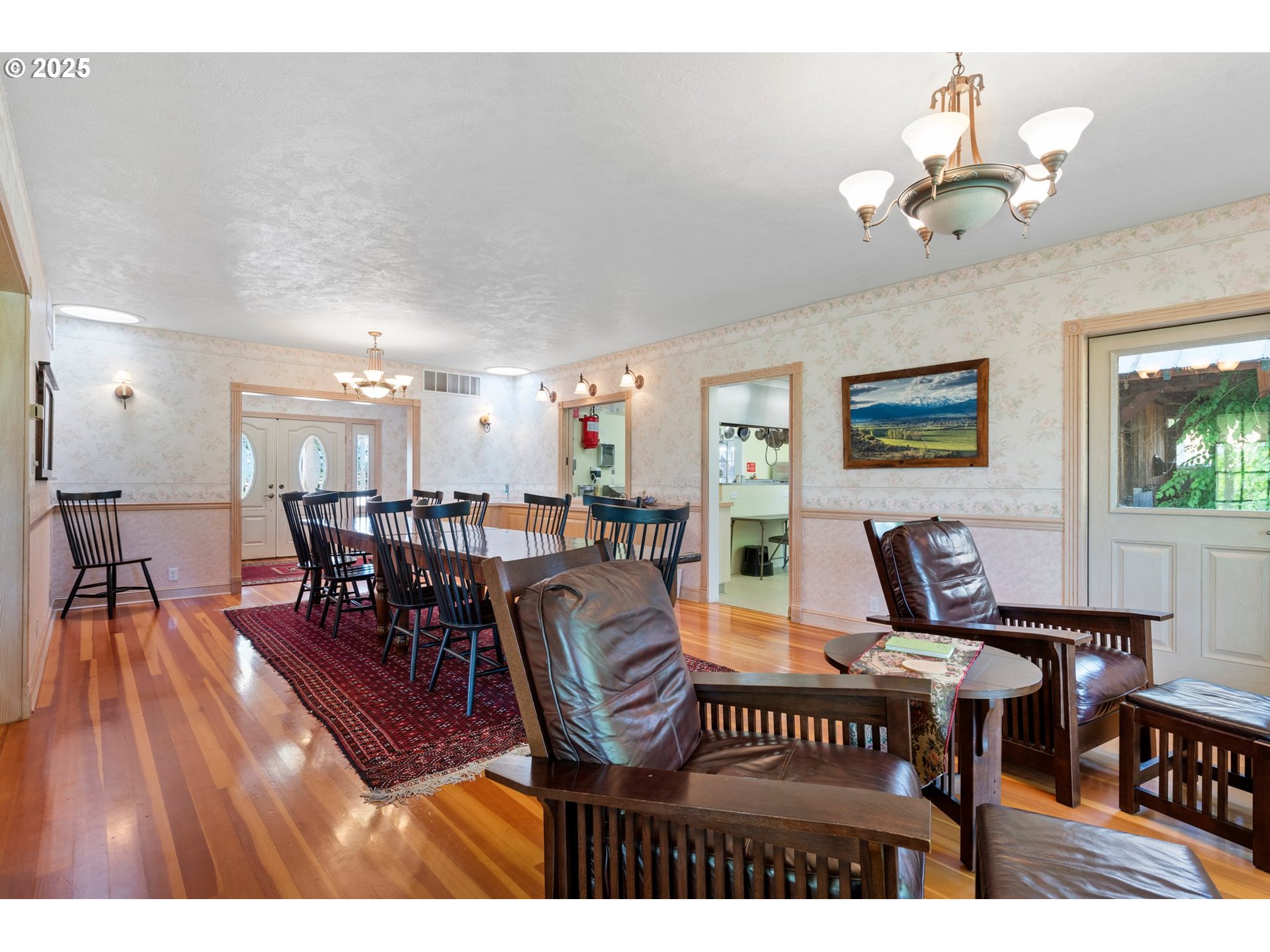 48212 Clear Creek Road Halfway, OR 97834 - Photo 10 of 47 a view of a dining room with furniture and wooden floor