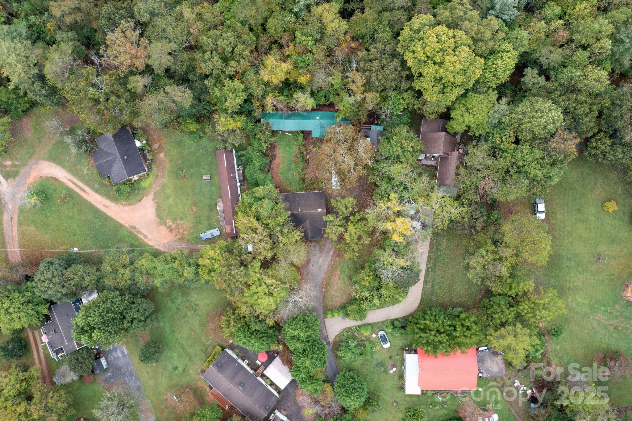 132 Little Knob Road Asheville, NC 28803 - Photo 5 of 18 an aerial view of a house with a yard and fountain